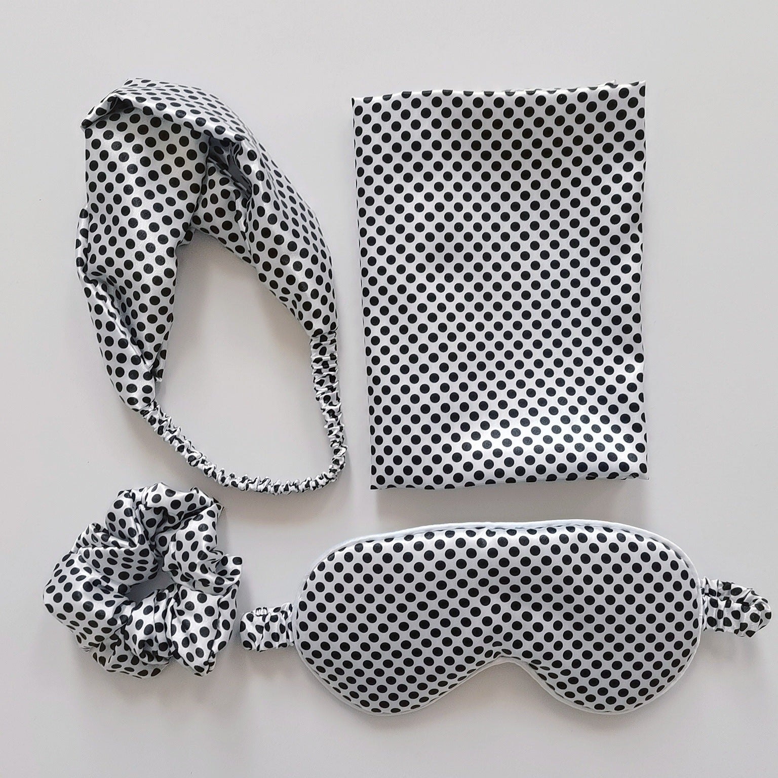 Artificial Silk Eye Mask Four-piece Pillowcase
