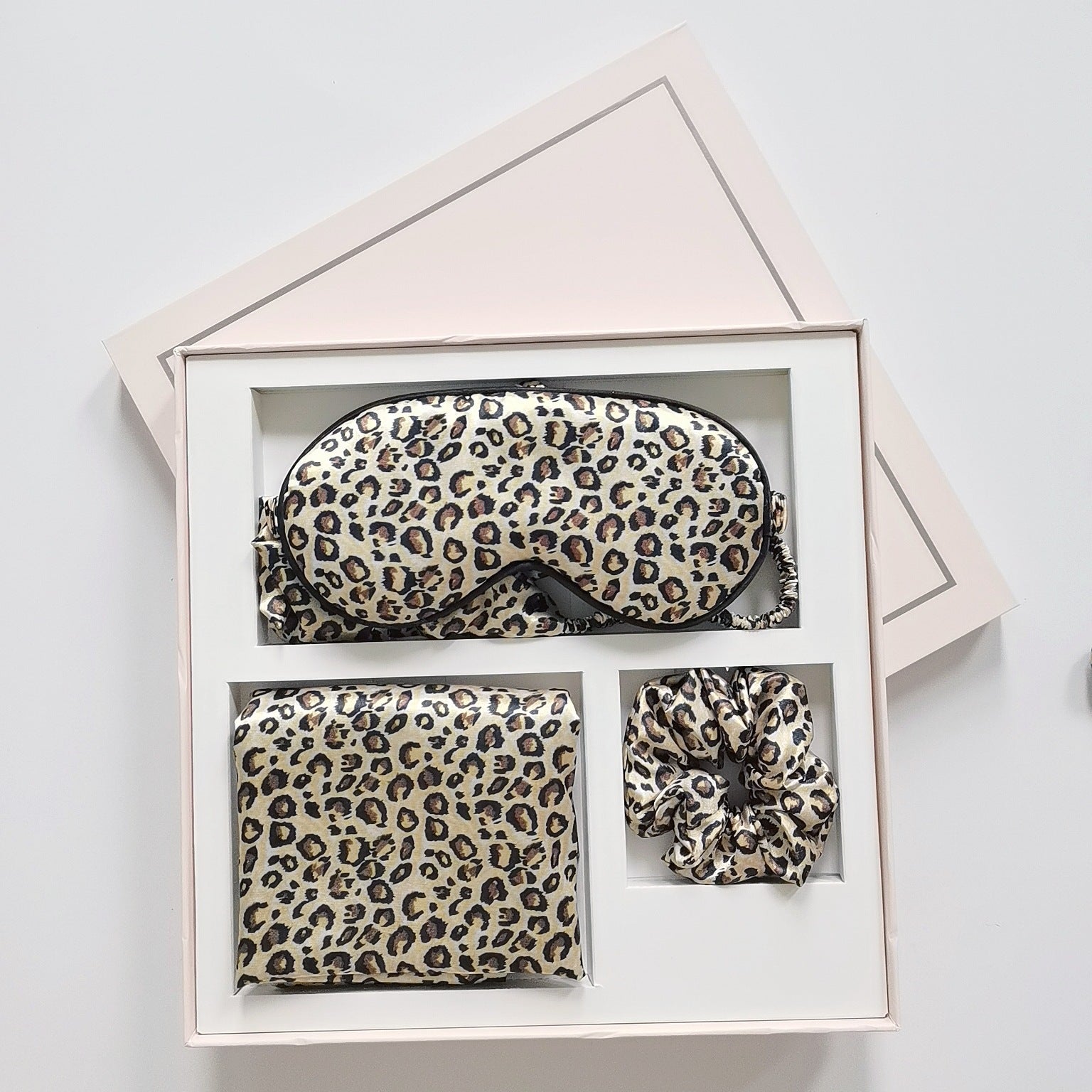 Artificial Silk Eye Mask Four-piece Pillowcase
