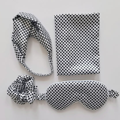 Artificial Silk Eye Mask Four-piece Pillowcase